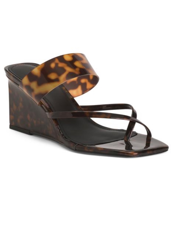Rebecca Minkoff Tortoise-Shell Wedge Sandal - Women's Brown Strappy Mule
